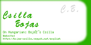 csilla bojas business card